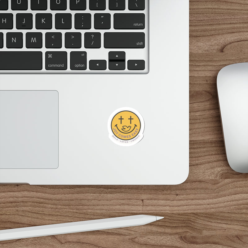 Joy Comes Easy – Smiley Face Faith Sticker