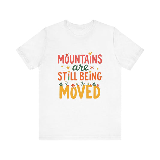  Christian sweatshirt with 'Mountains are still being moved' – faith in miracles and worship theme by Klippette"

