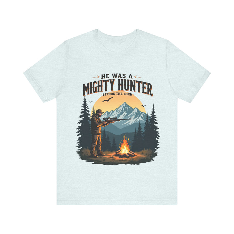 Biblical hoodie with 'Mighty Hunter before the Lord' – scriptural strength and identity design by Klippette