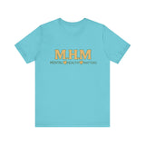 Shirt design featuring the bold acronym M.H.M with the full text “Mental Health Matters” in modern, expressive lettering.