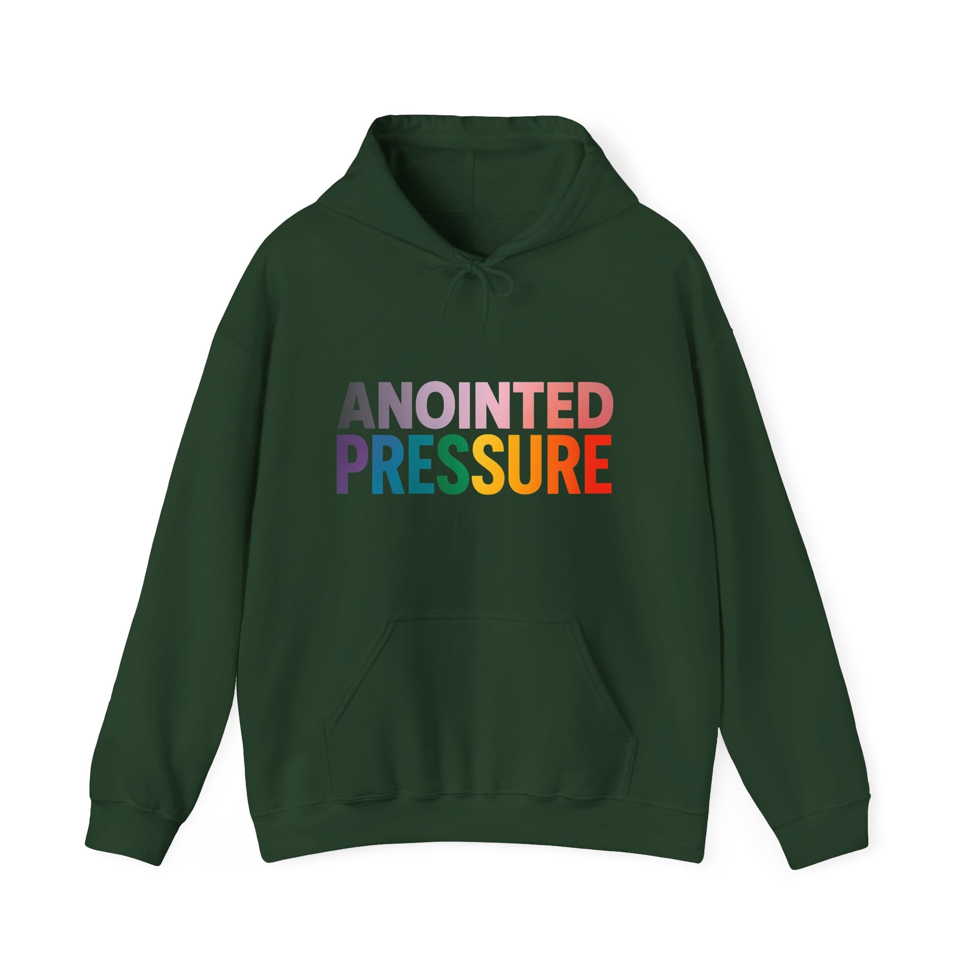 Bold multicolored text that reads “Anointed Pressure” symbolizing spiritual strength and resilience under pressure.
