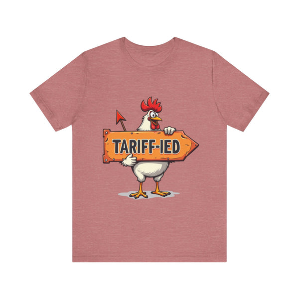 Funny 'Tariff-ied' t-shirt – playful pun design with personality by Klippette