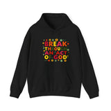 Bold multicolored text that reads “Breakthrough An act of God”  symbolizing spiritual strength and resilience under pressure.