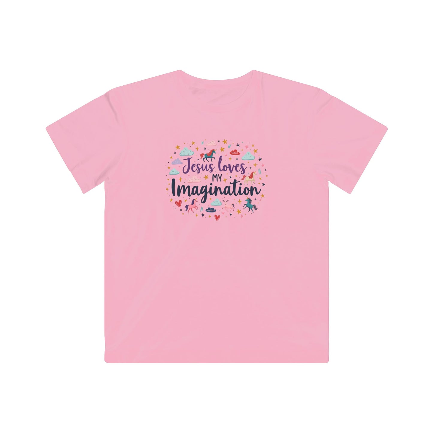 Jesus Loves My Imagination Fine Jersey T-shirt - Klippette Joy