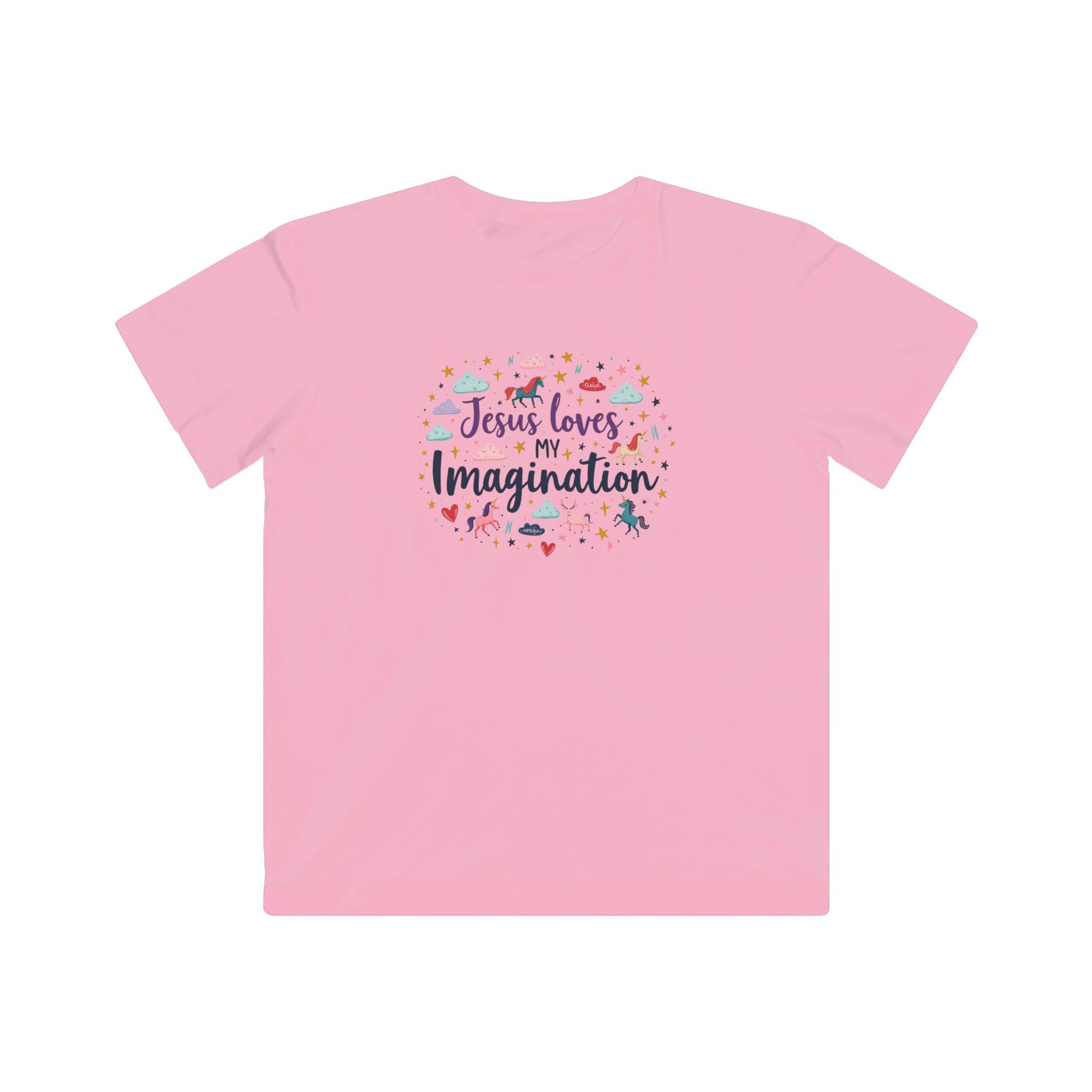 Jesus Loves My Imagination Fine Jersey T-shirt - Klippette Joy