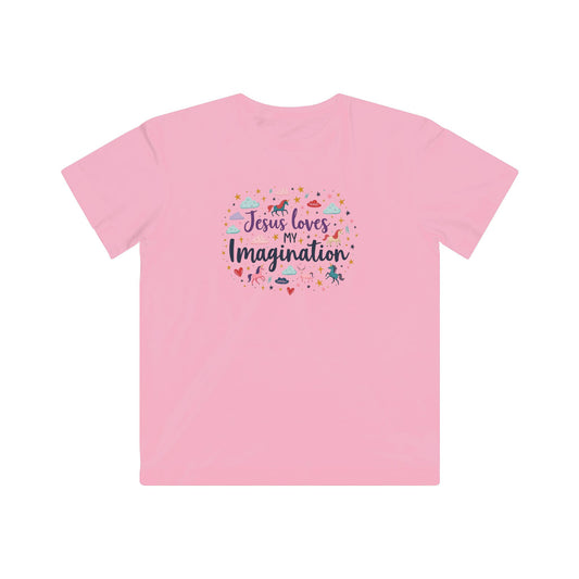 Jesus Loves My Imagination Fine Jersey T-shirt