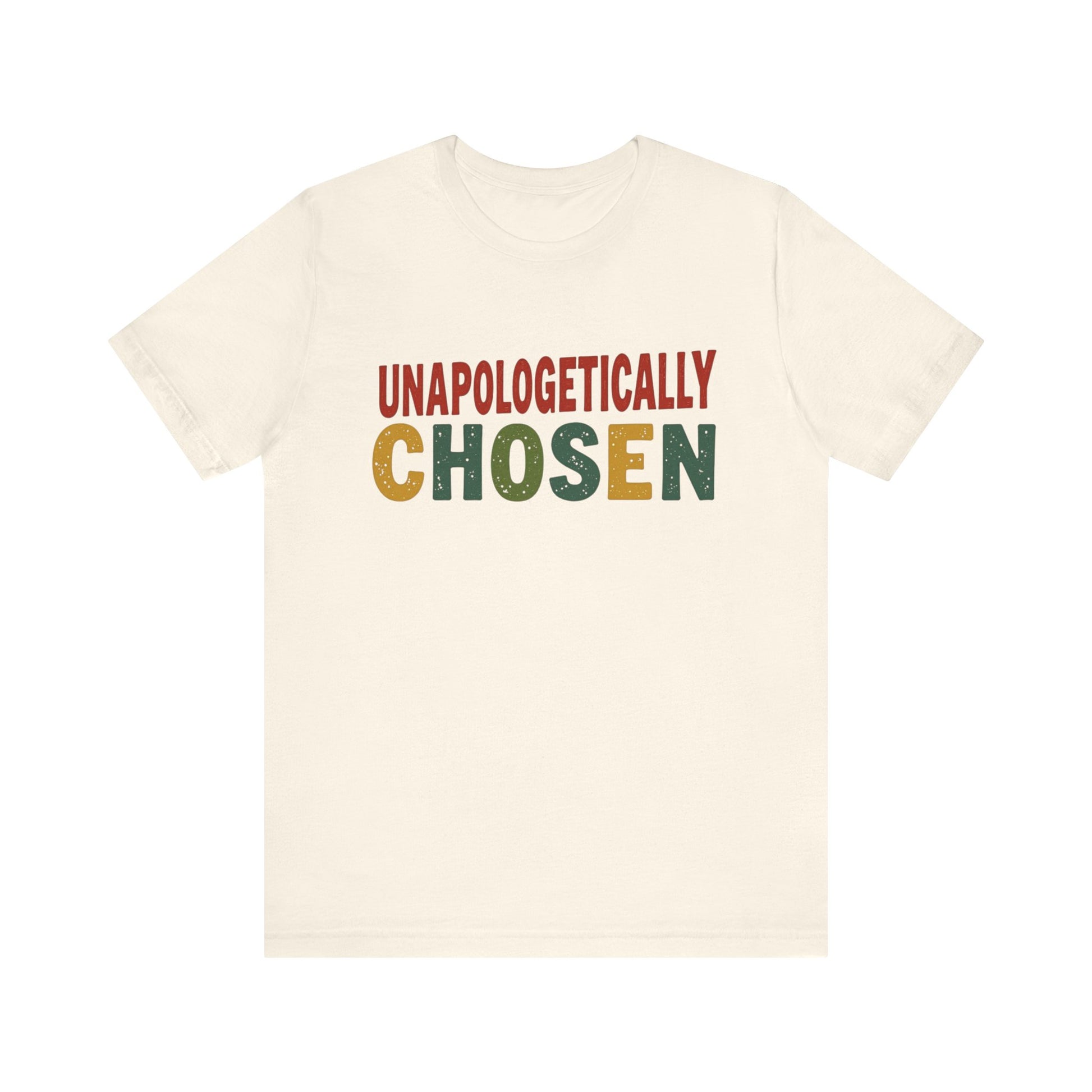 Minimalist 'Unapologetically Chosen, ' t-shirt – faith-based Christian apparel declaring identity in Christ by Klippette