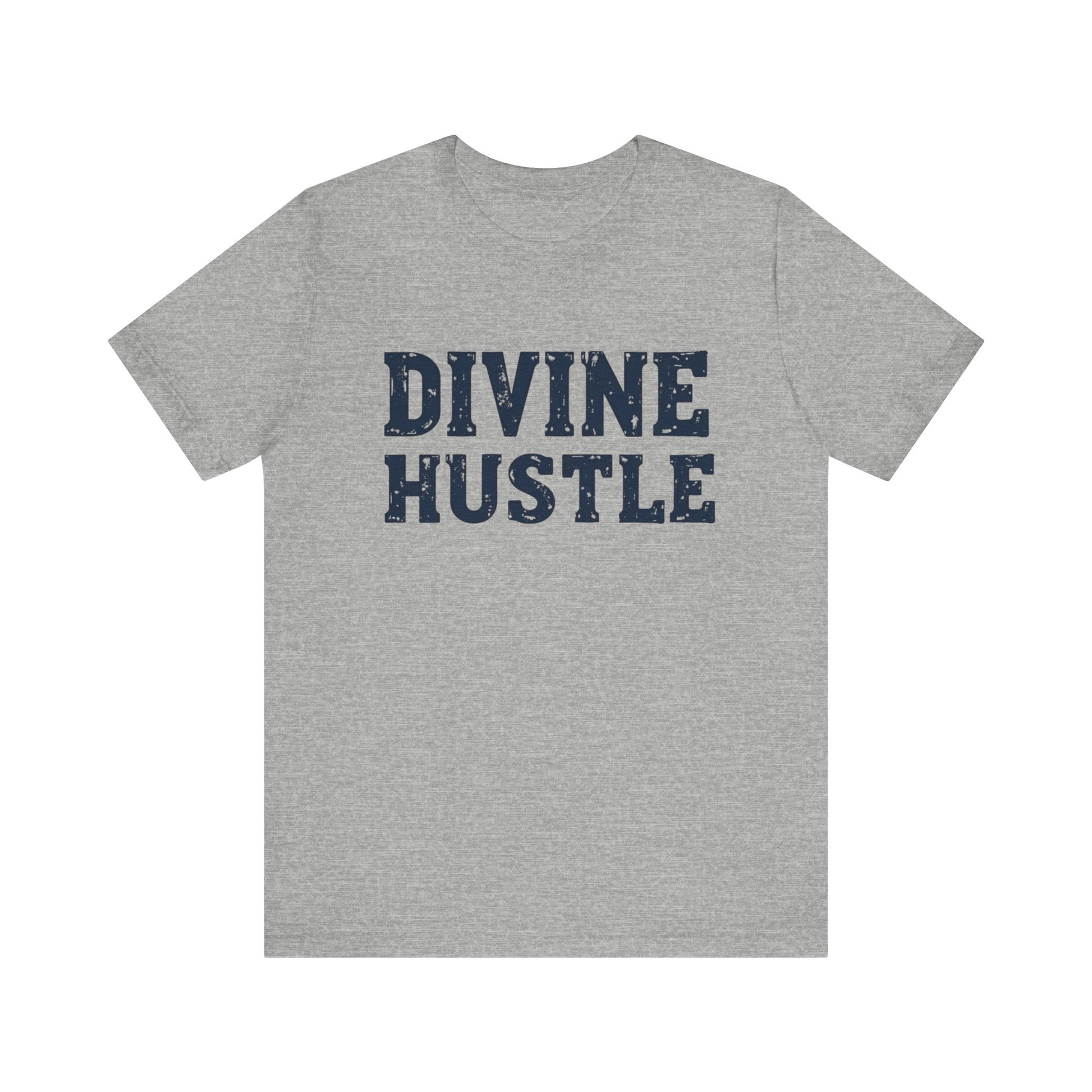Modern Christian t-shirt with 'Divine Hustle' design – spiritual ambition theme by Klippette