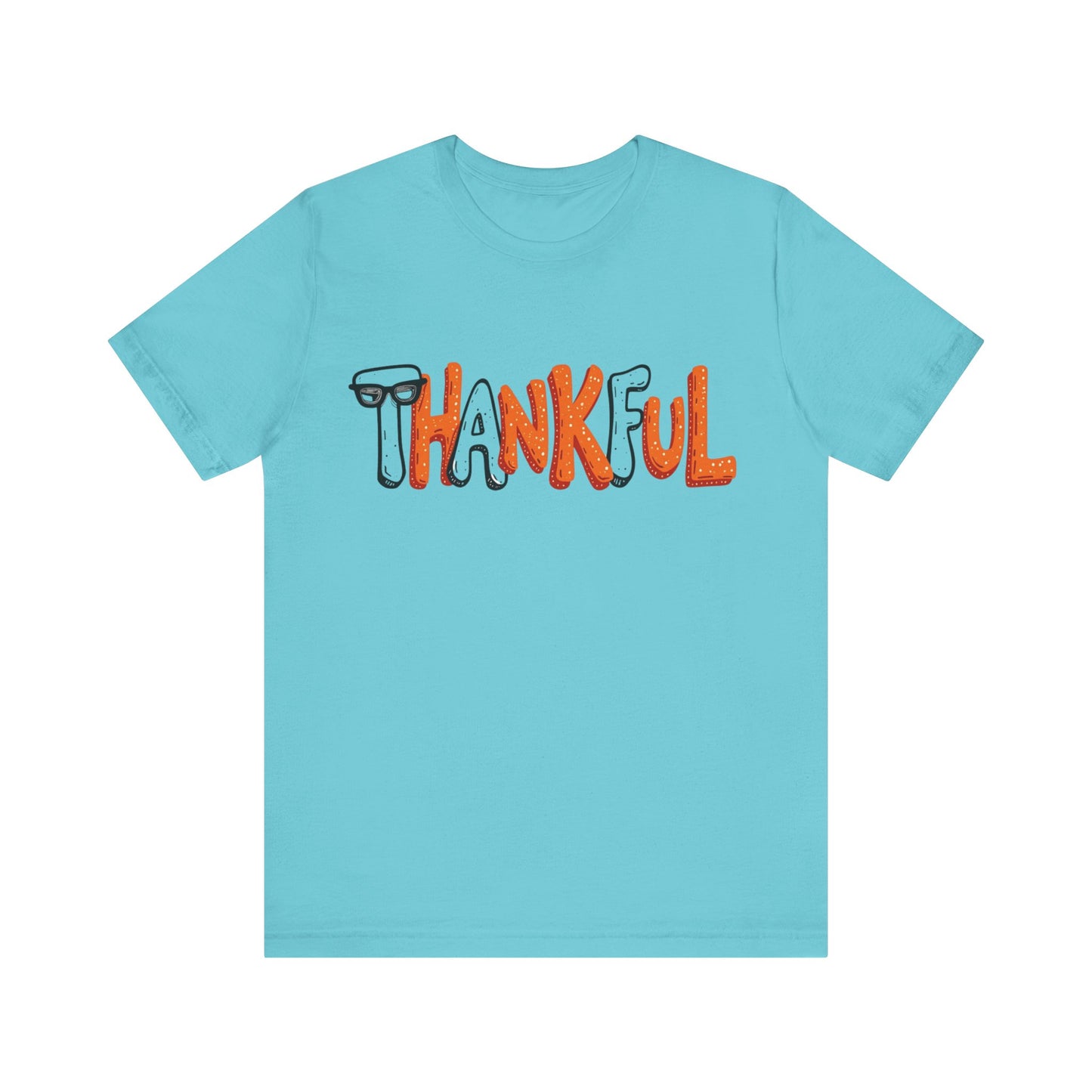 Minimalist Christian 'Thankful' t-shirt – gratitude-focused faith design by Klippette