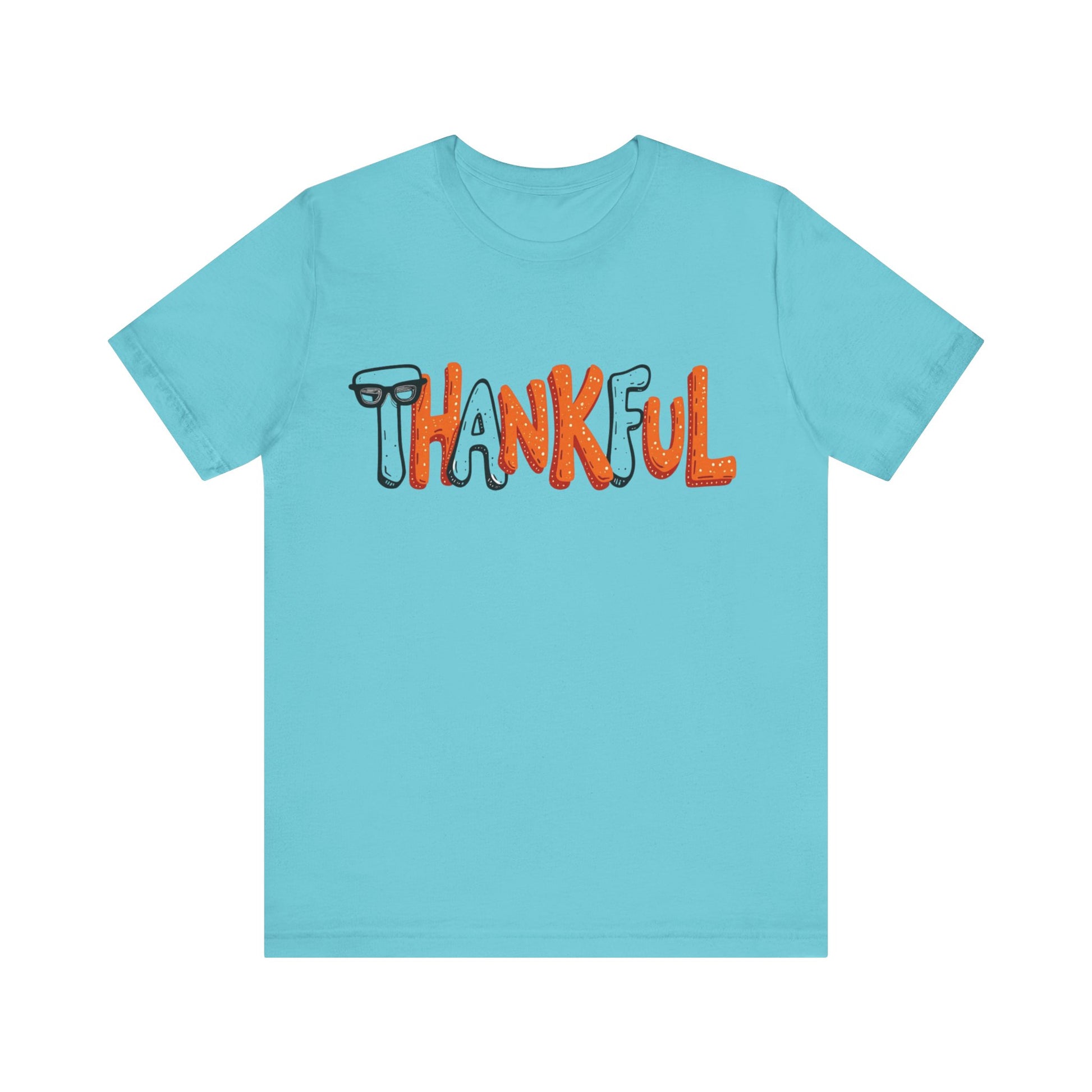 Minimalist Christian 'Thankful' t-shirt – gratitude-focused faith design by Klippette