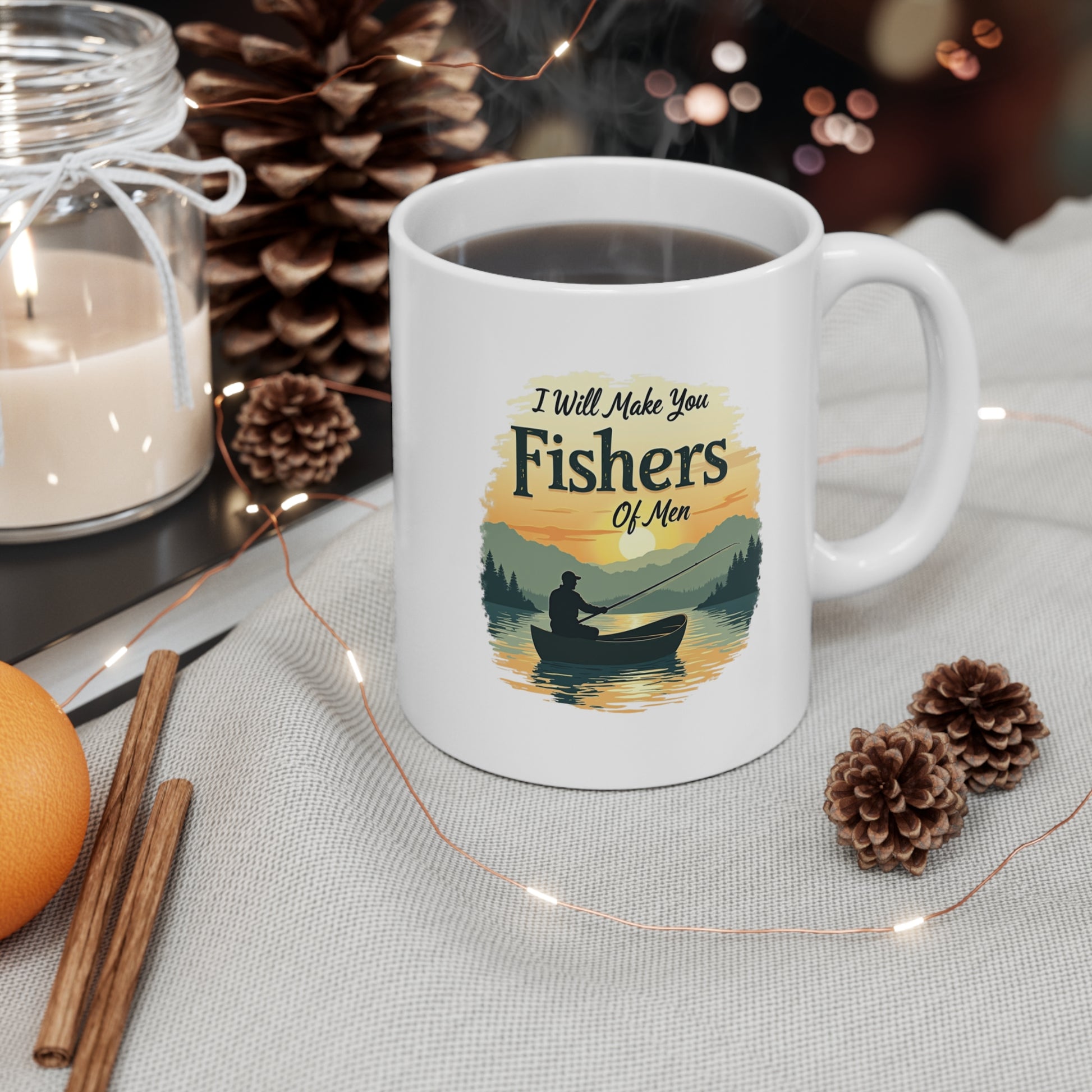 Christian Mug 11oz - I will make you Fishers of Men - Klippette Joy