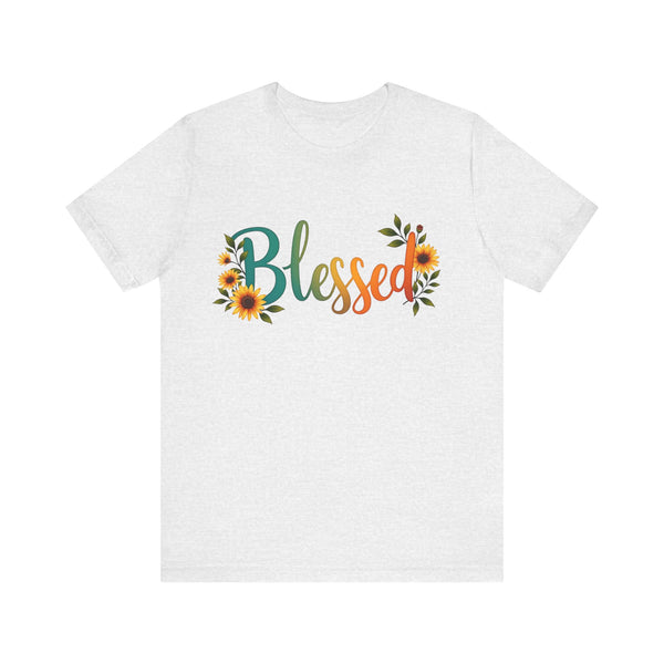 "Simple 'Blessed' Christian t-shirt – minimalist faith design by Klippette