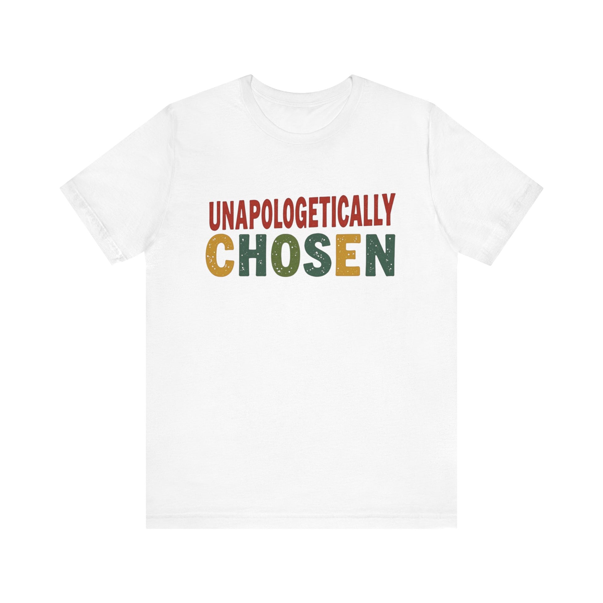 Minimalist 'Unapologetically Chosen, ' t-shirt – faith-based Christian apparel declaring identity in Christ by Klippette