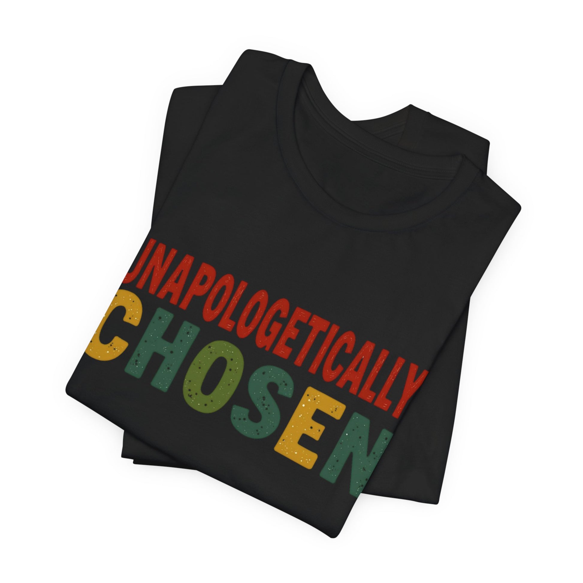 Minimalist 'Unapologetically Chosen, ' t-shirt – faith-based Christian apparel declaring identity in Christ by Klippette