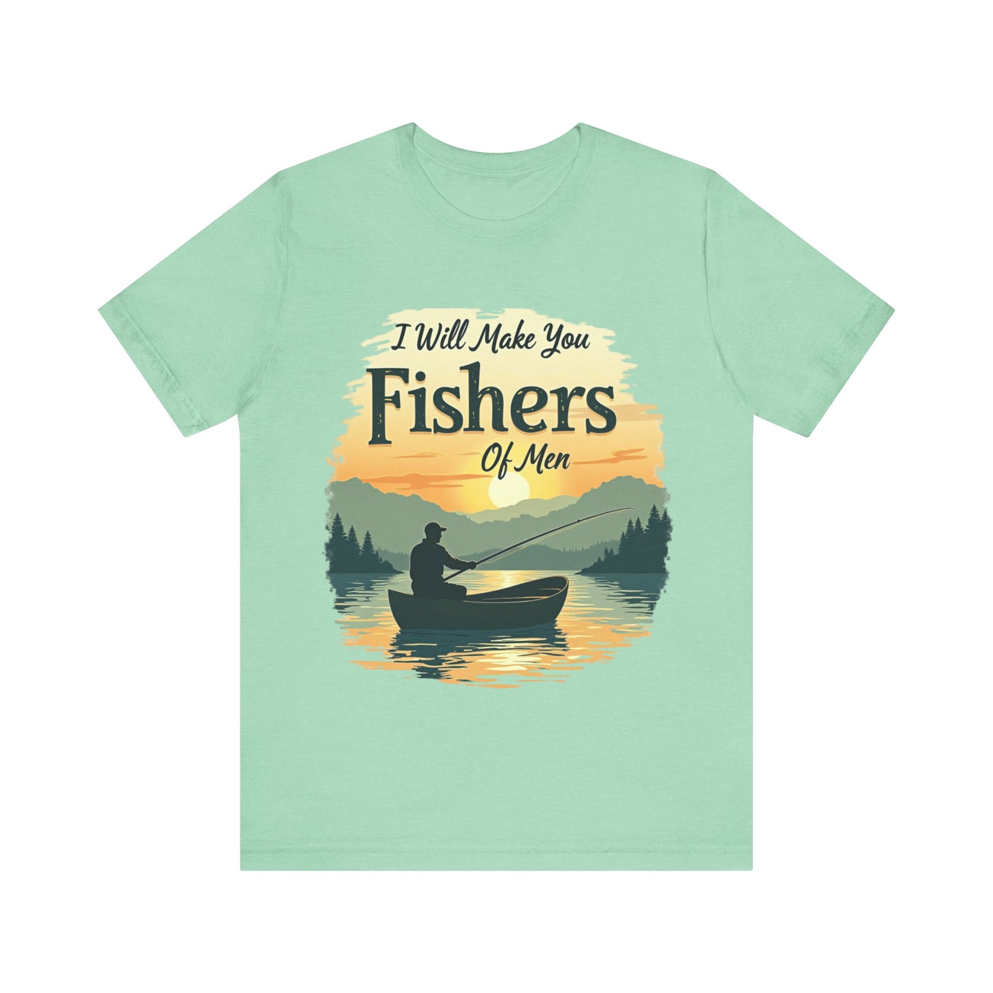 Bold 'Fishers of Men' t-shirt – evangelism-inspired Christian design from Klippette"