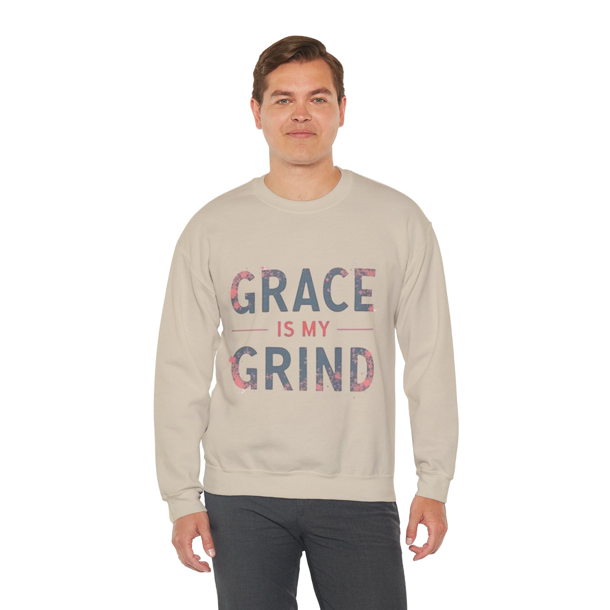 Grace is My Grind -Inspirational Crewneck Sweatshirt - Klippette Joy
