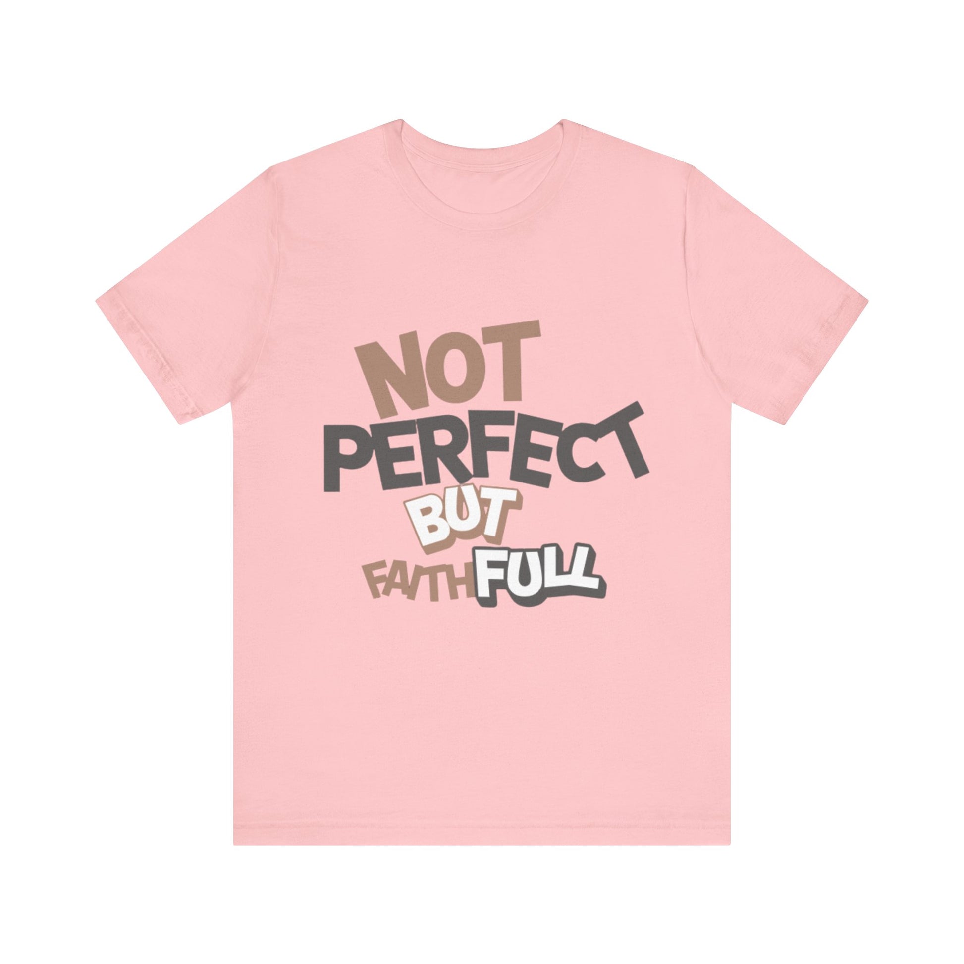 Christian T-Shirt with 'Not perfect but faithful' design – grace-centered message by Klippette