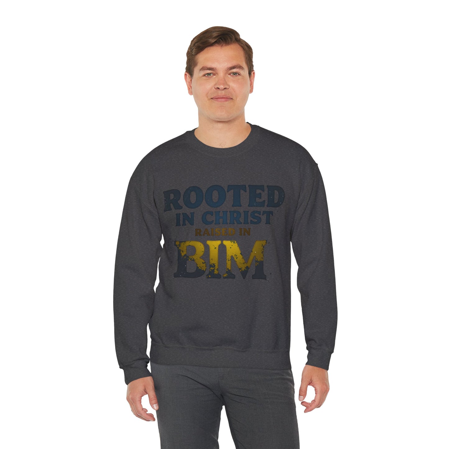 Rooted in Christ, Raised in Bim - Crewneck Sweatshirt